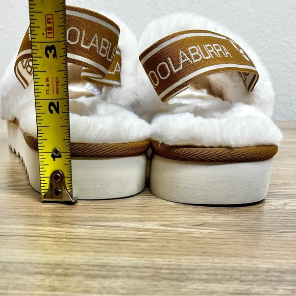 Kookaburra UGG Platform Slippers White/Tan - Size 8 - Picture 6 of 9
